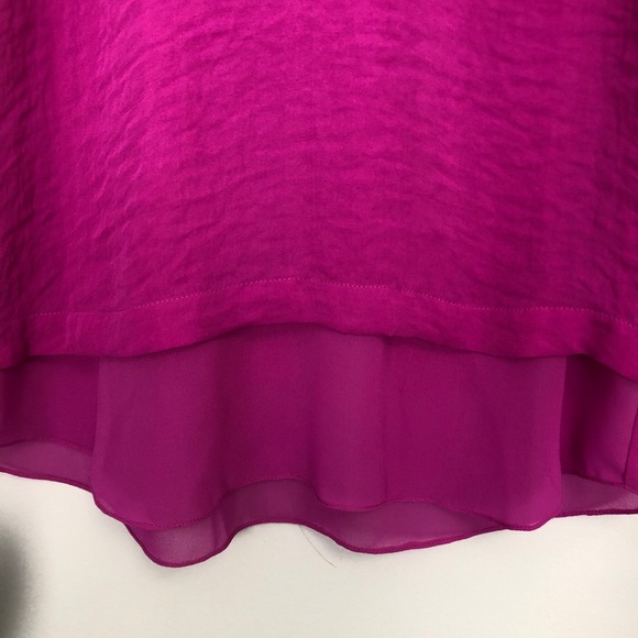 Rebecca Taylor Double Layer Aerin Top Fuchsia - Picture 6 of 11